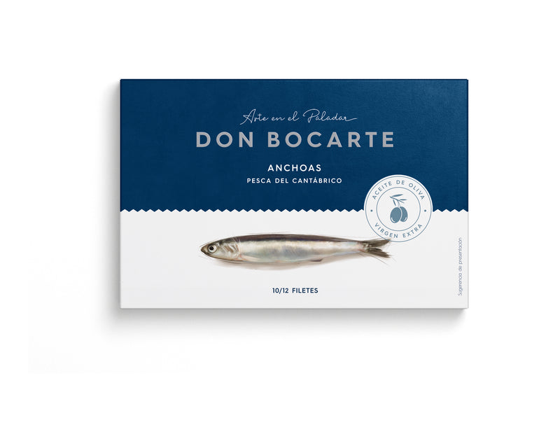 Anchoas del Cantábrico en aceite de oliva virgen extra 100g (10/12 filetes)