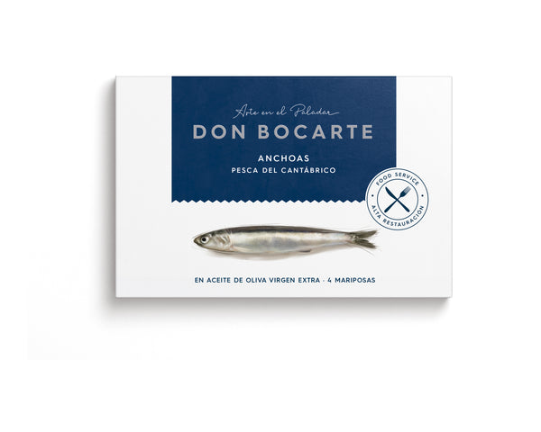 Anchoas del Cantábrico en aceite de oliva virgen extra 85g (4 mariposas)