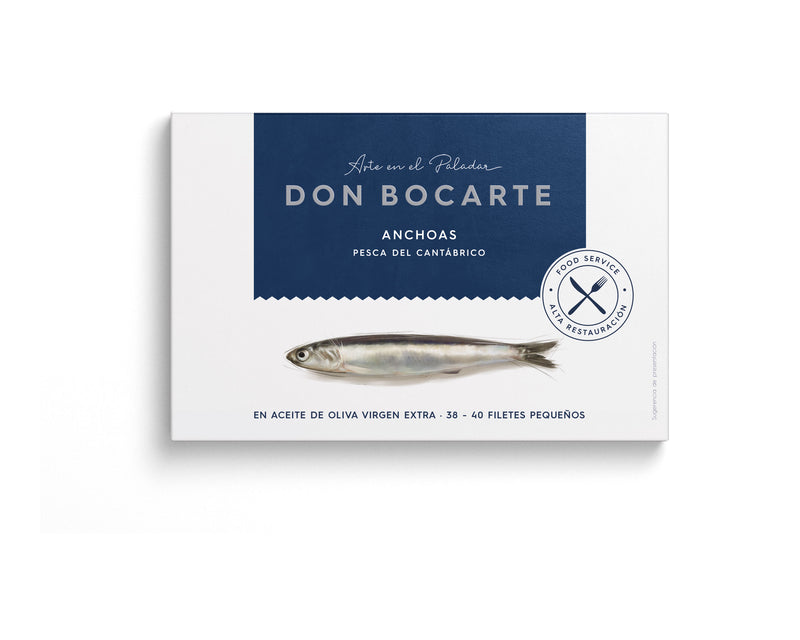 Anchoas del Cantábrico en aceite de oliva virgen extra 198g (38/40 filetes pequeños)