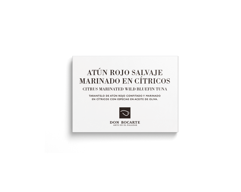 Tarantelo de Atún rojo salvaje marinado en cítricos 120 g
