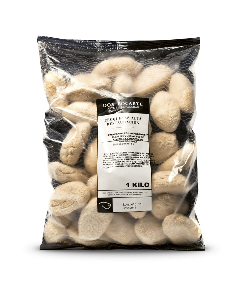 Croquetas de lascas de bacalao con núcleo de salsa vizcaína